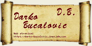 Darko Bucalović vizit kartica